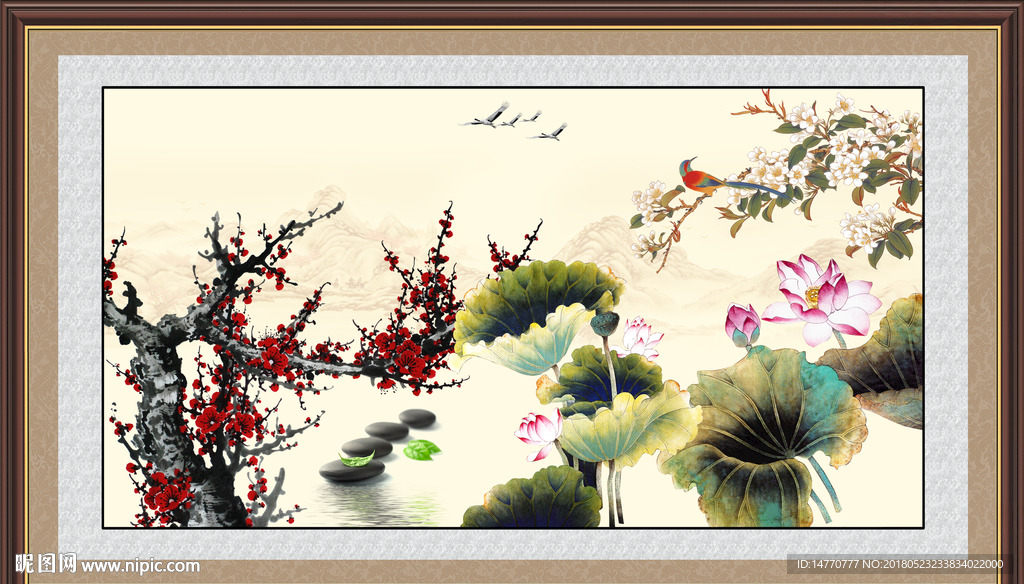 荷花梅花