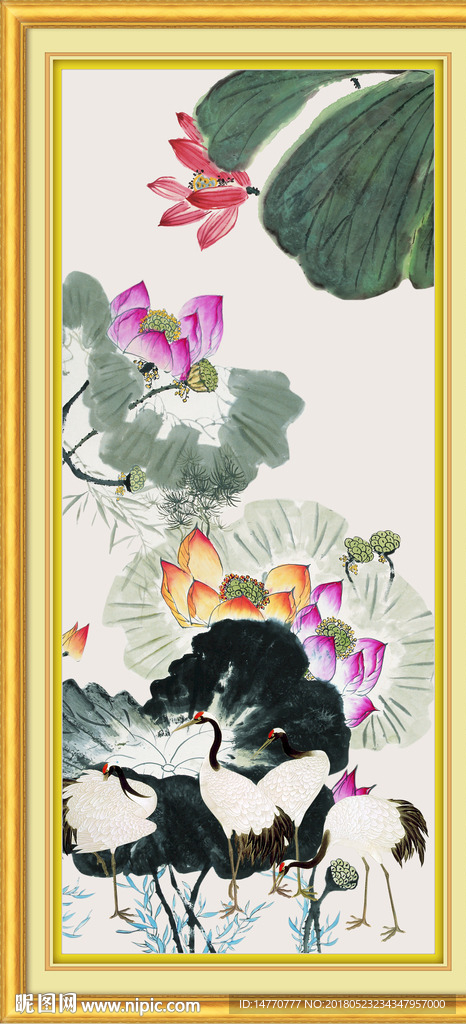 水墨荷花
