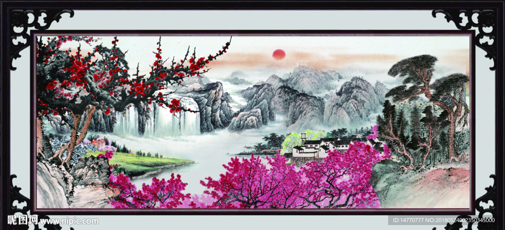 国画梅花