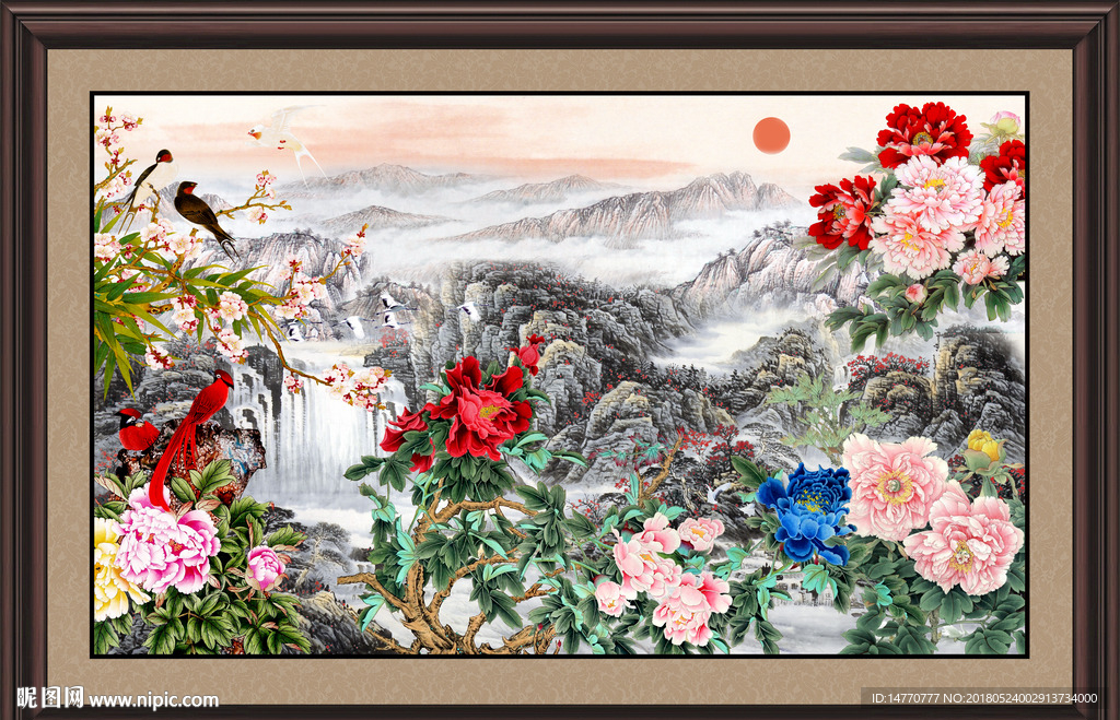 国画牡丹