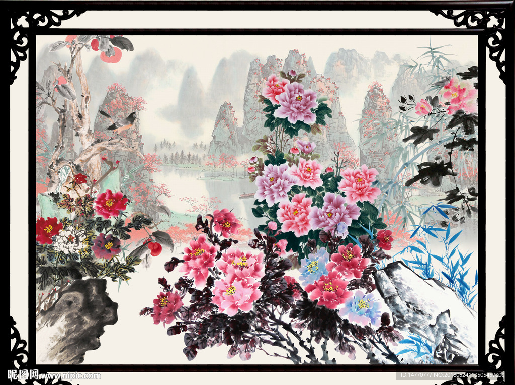 国画牡丹