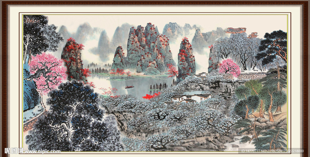 国画山水 桂林山水