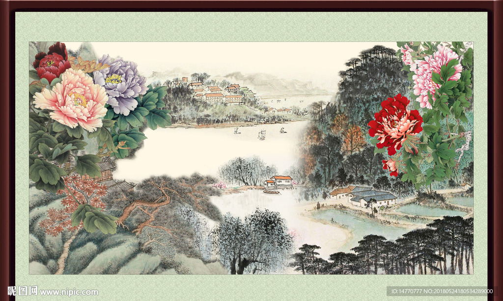 国画牡丹