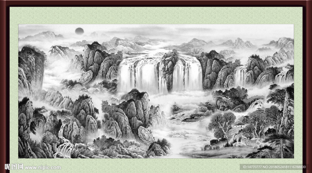 水墨国画山水