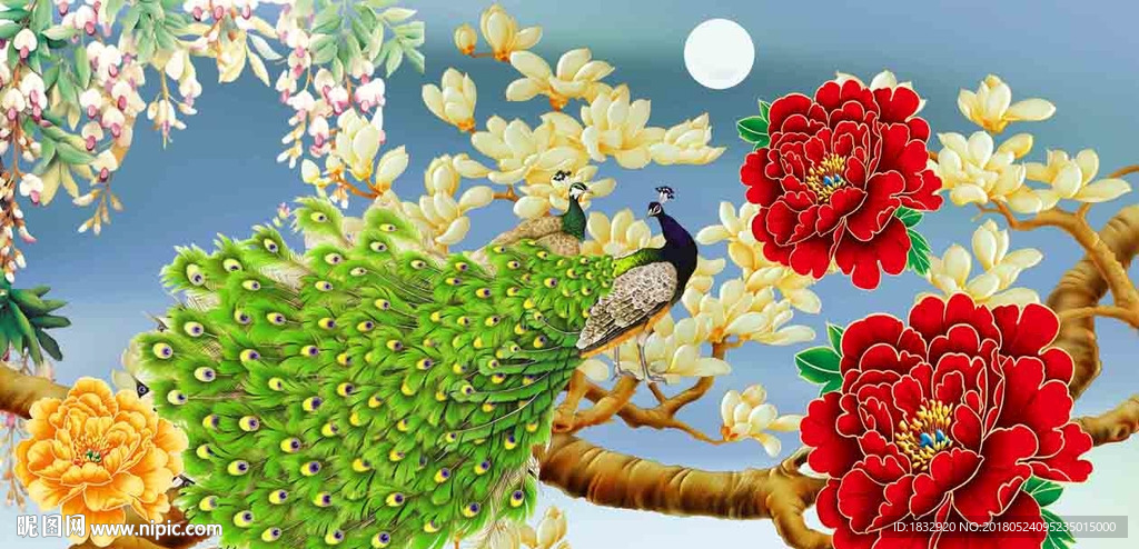 孔雀富贵图