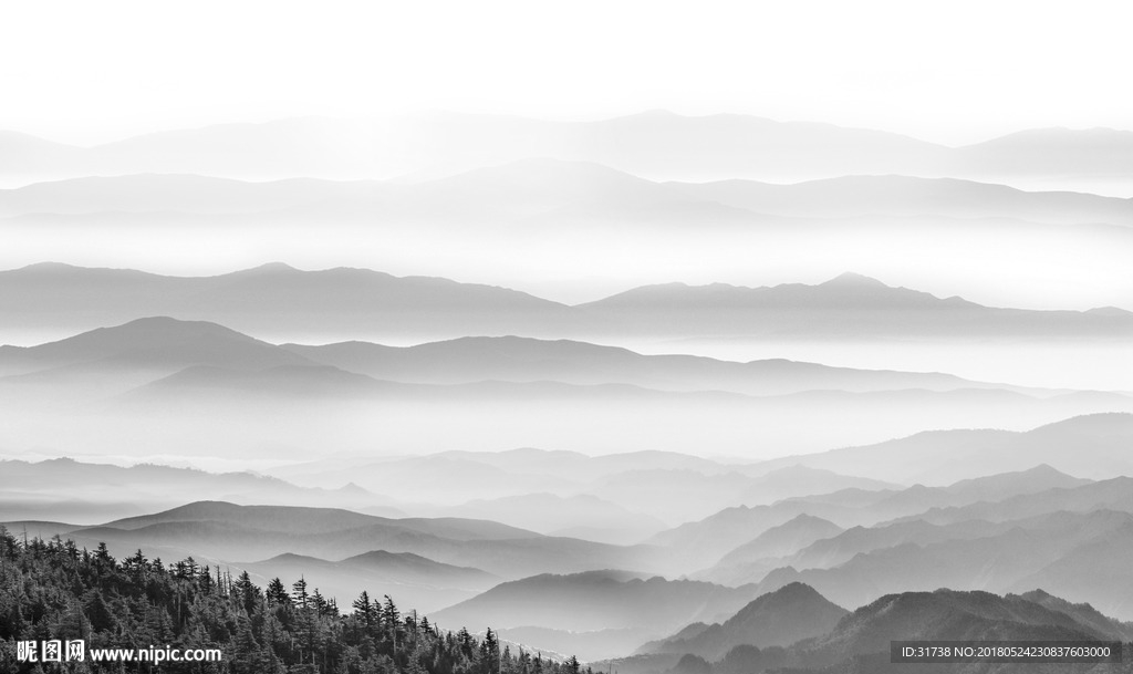 水墨山水画