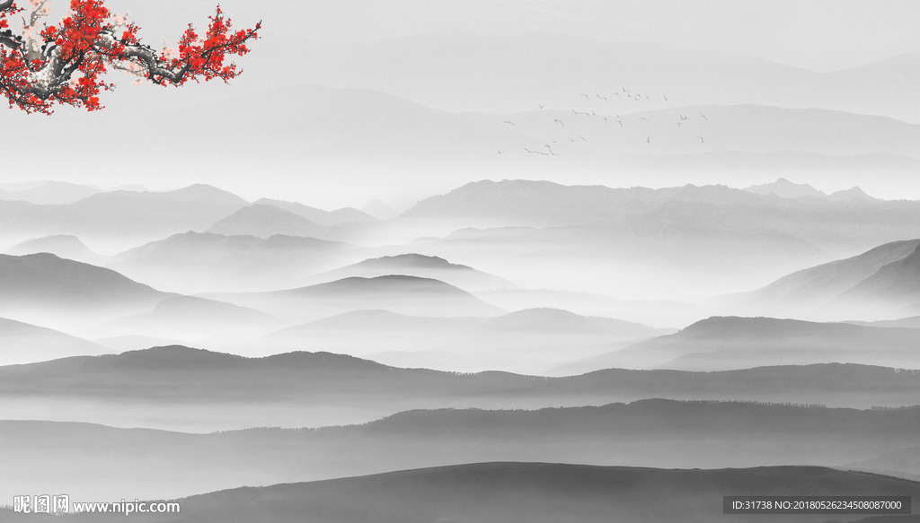 水墨山水画