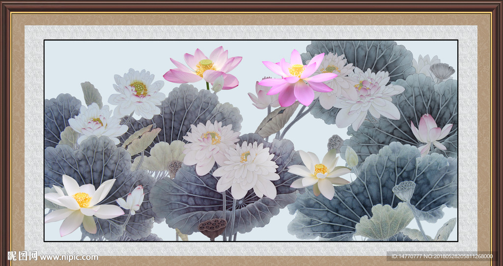 荷花装饰画