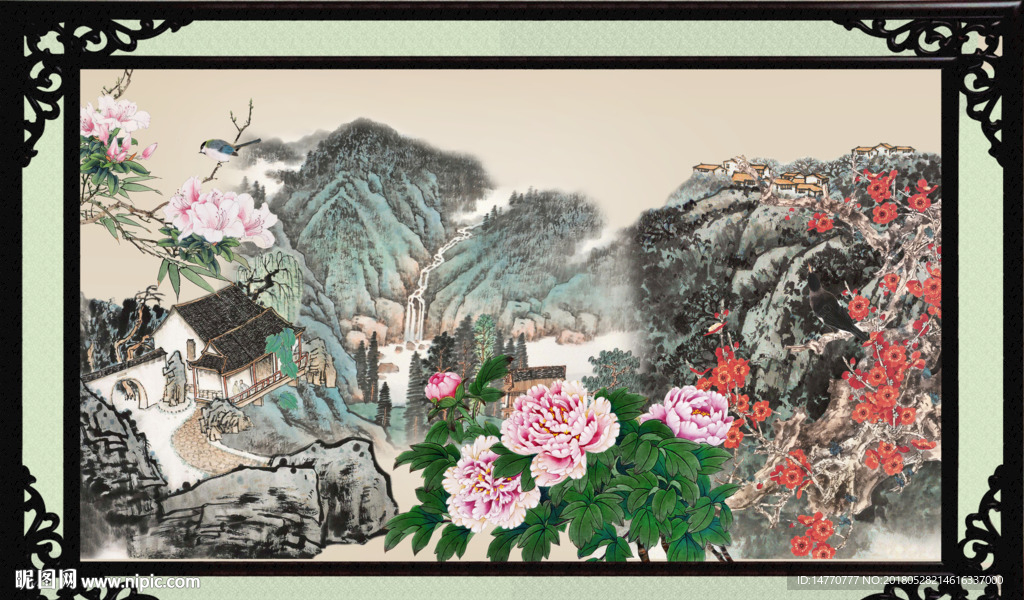 国画牡丹