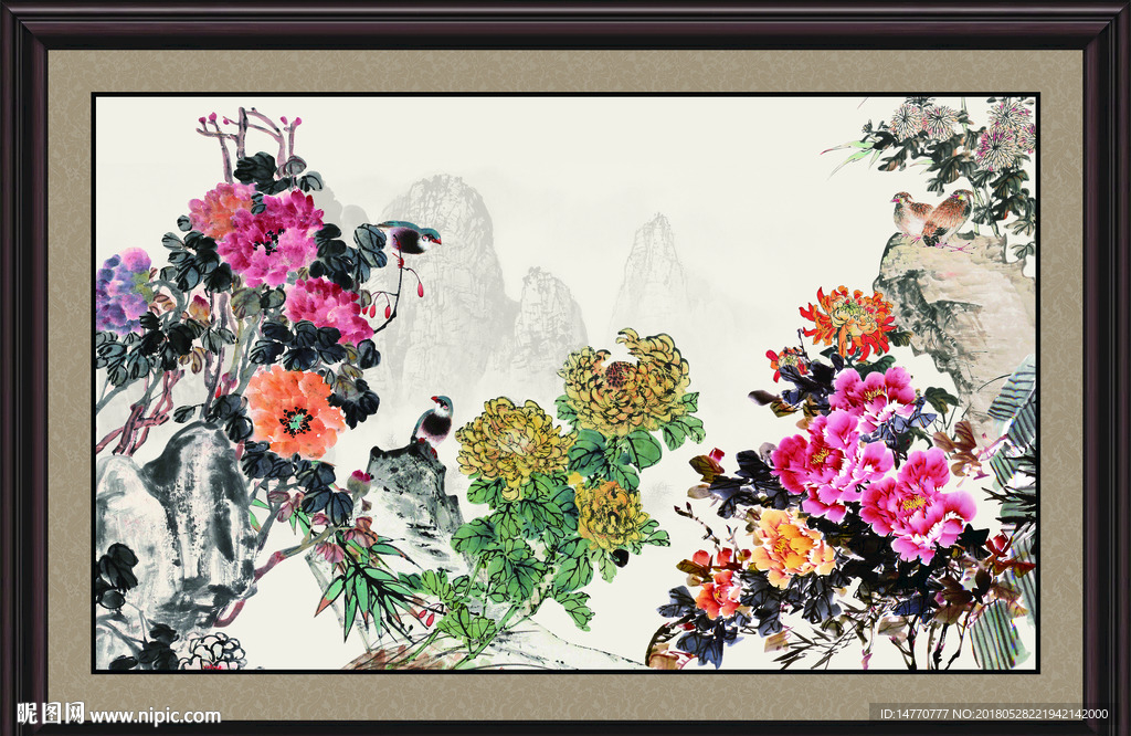 国画牡丹