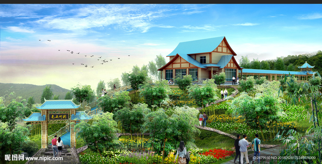 龟山景区 园林景观 建筑外观