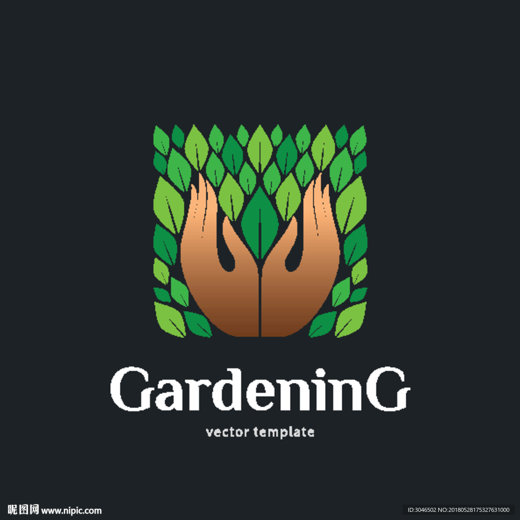 绿色园艺农场茶园logo标志