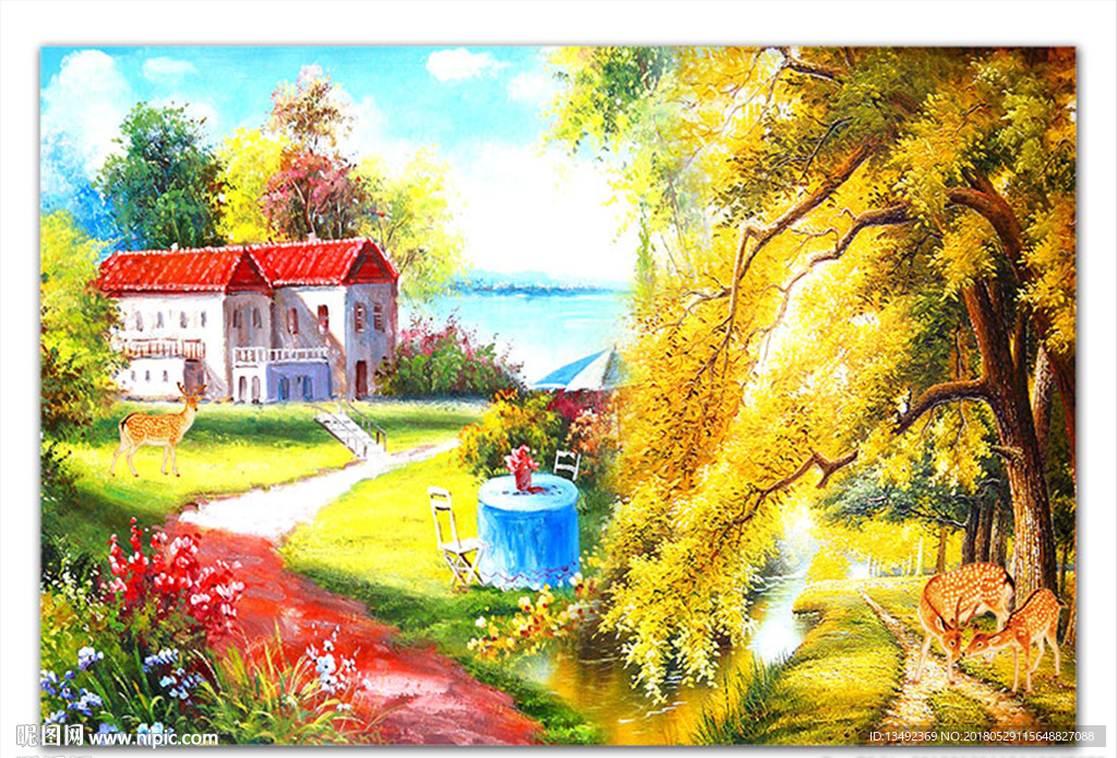 山水油画
