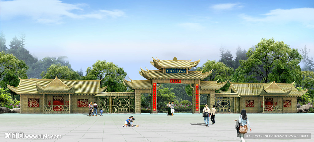 景区山门大门