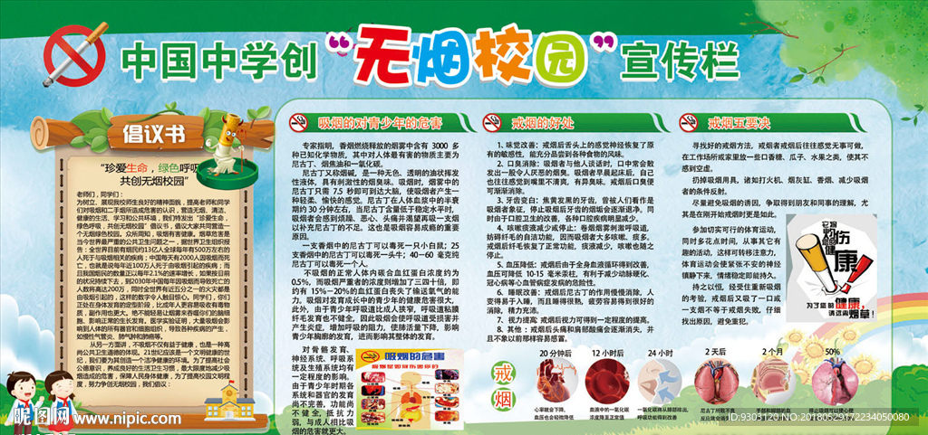 无烟校园宣传栏