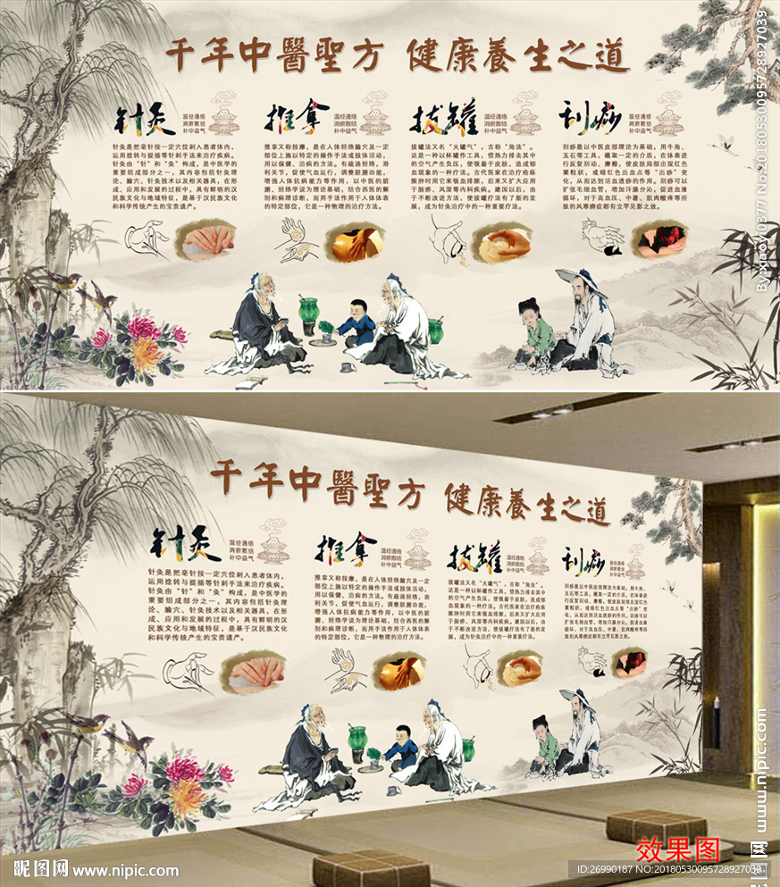 养生背景墙