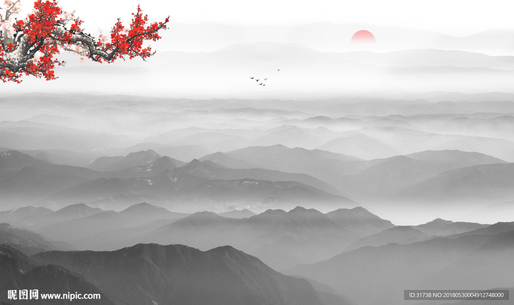 水墨山水画