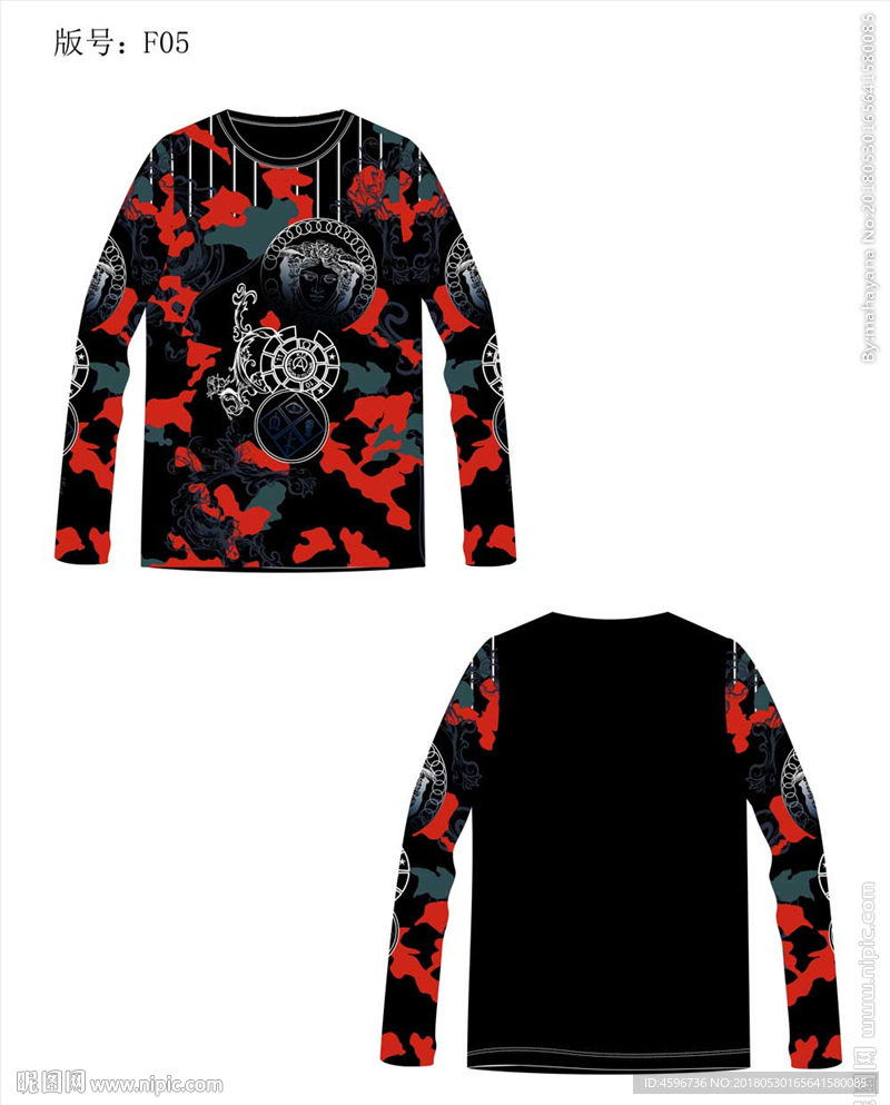 大牌男装印花T恤