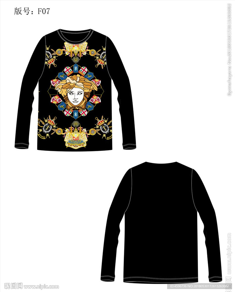 大牌男装印花T恤