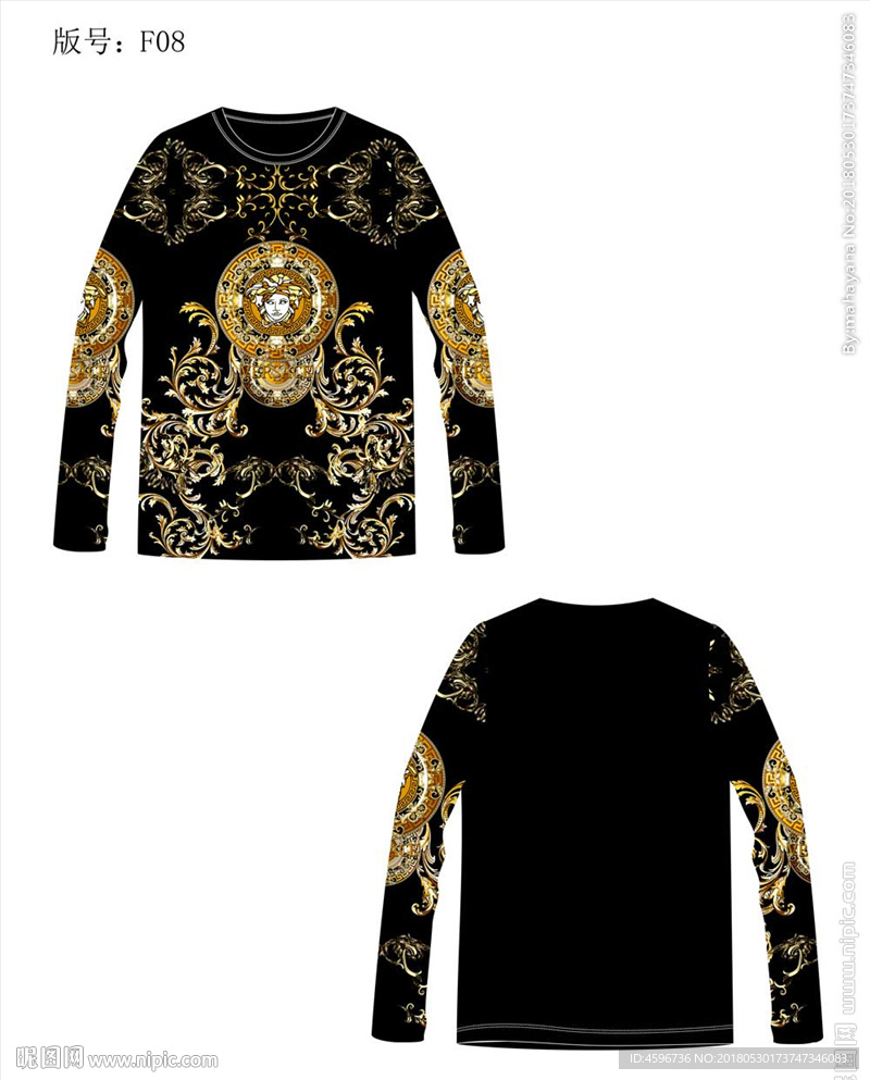 大牌男装印花T恤