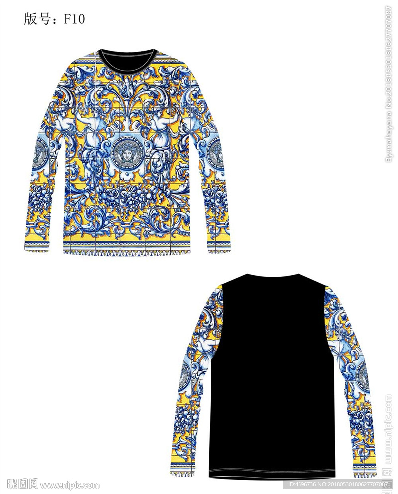 大牌男装印花T恤