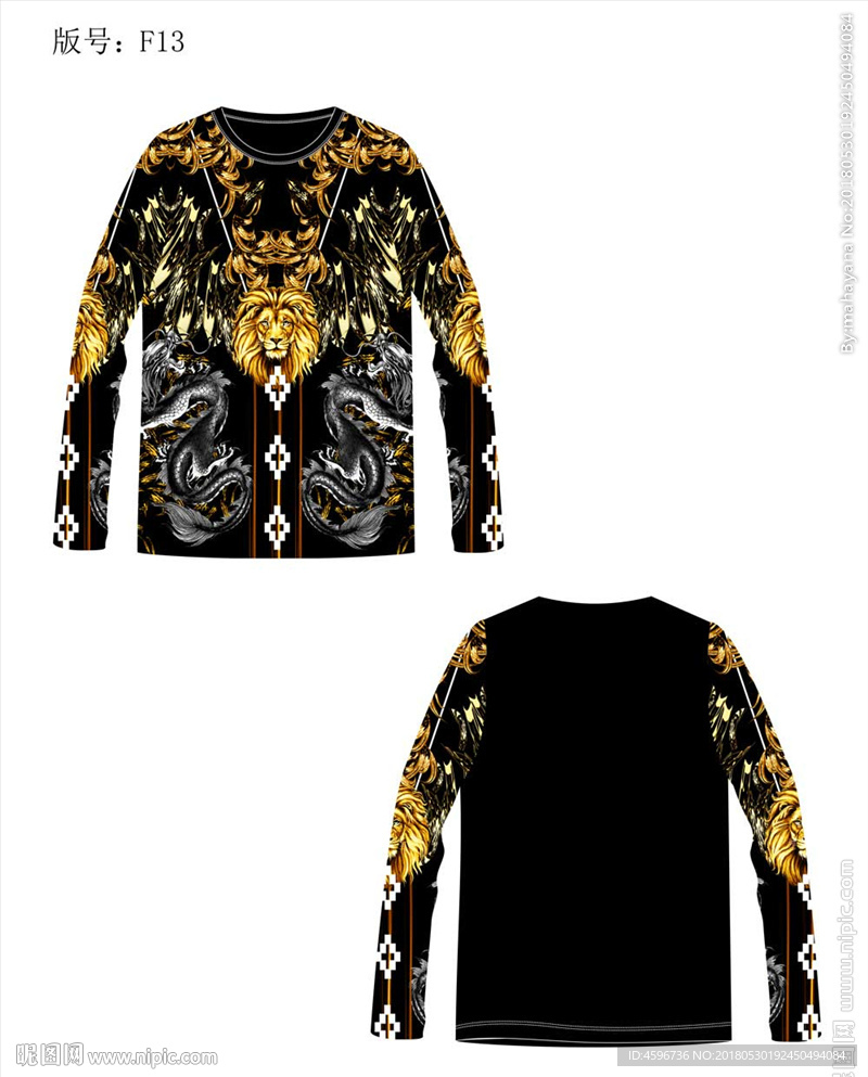 大牌男装印花T恤