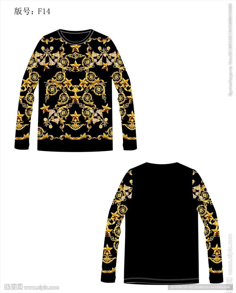 大牌男装印花T恤