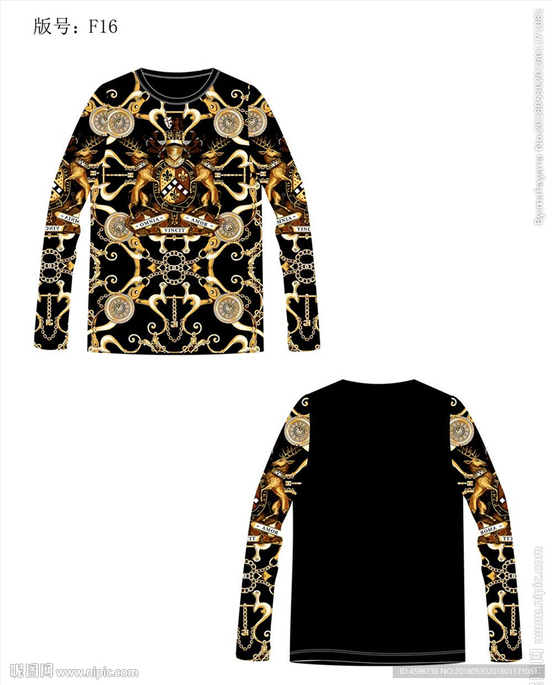 大牌男装印花T恤