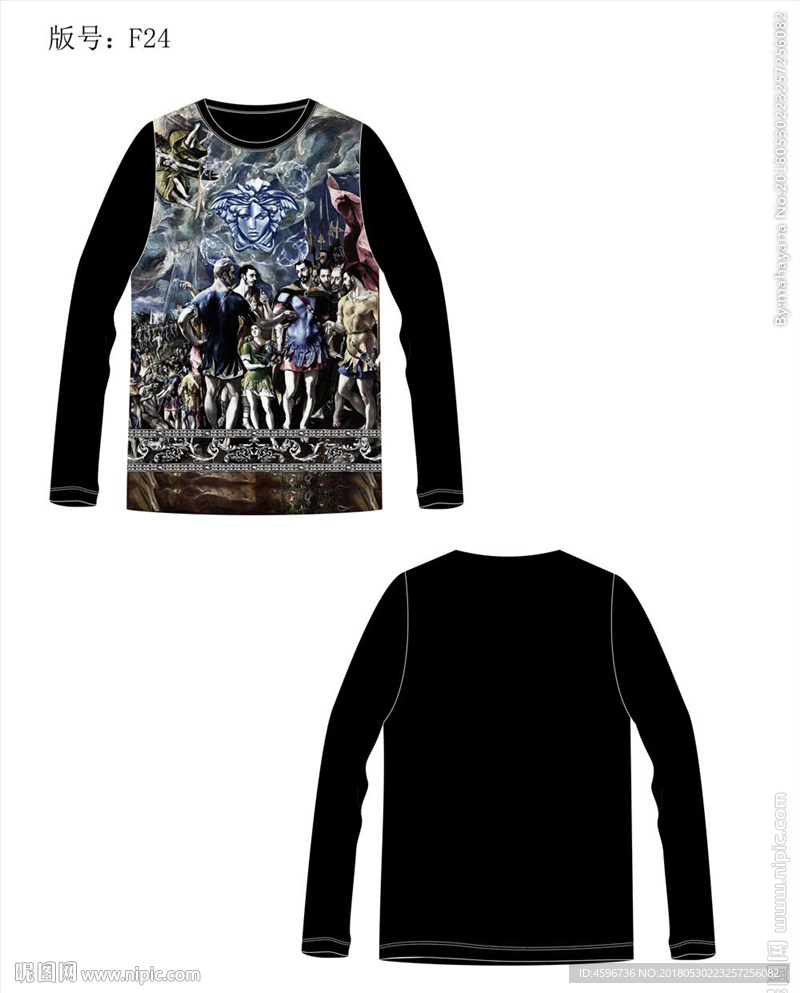 大牌男装印花T恤