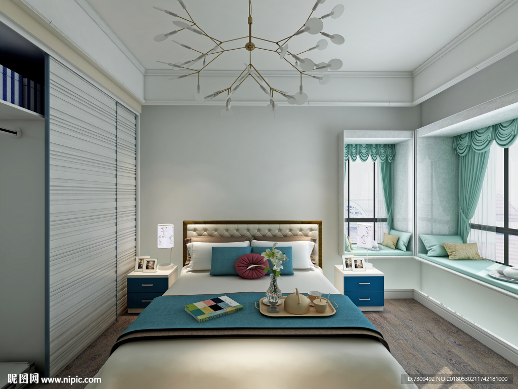 地中海家居主人房装修效果图