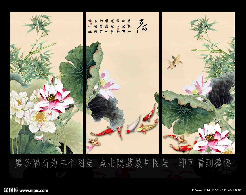 国画荷花