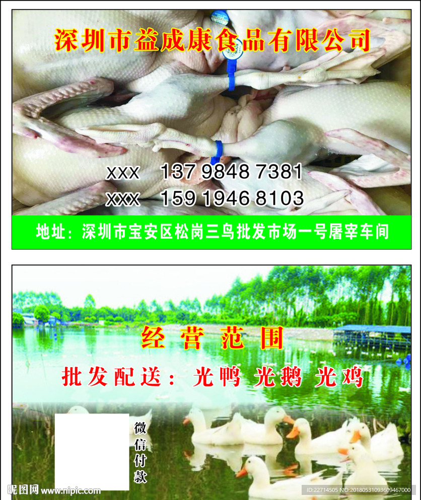 鸭厂名片
