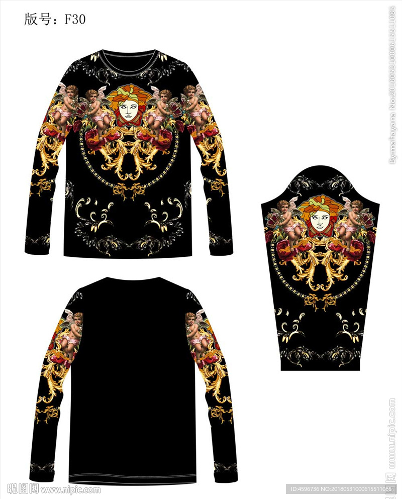 大牌男装印花T恤