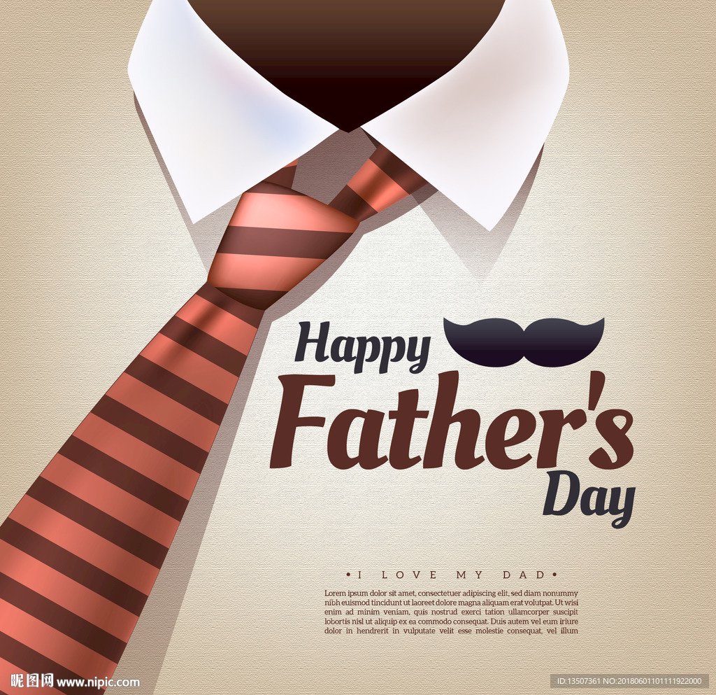 创意衬衫系领带父亲节海报设计
