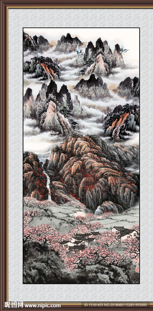 竖幅国画