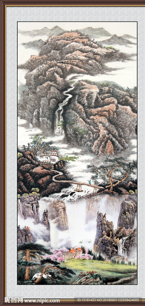 竖幅国画