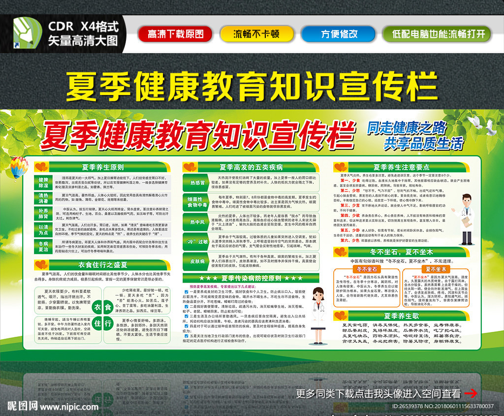 夏季健康教育宣传栏