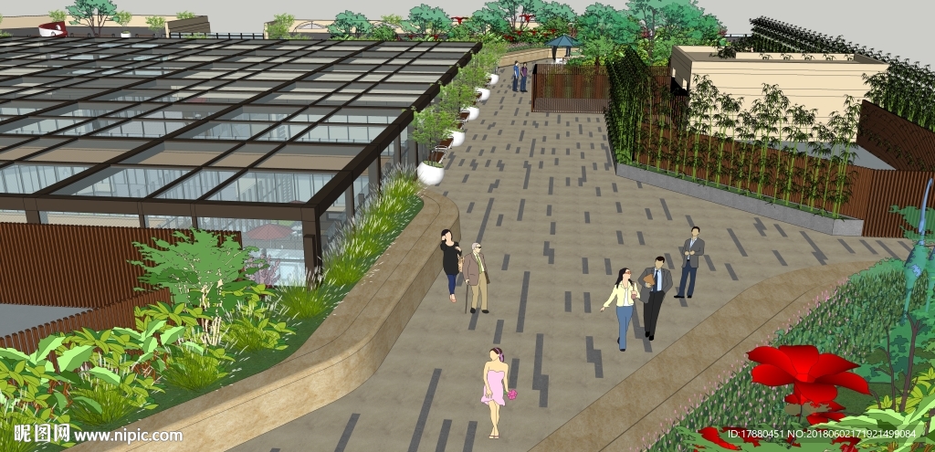 商业步行街景观