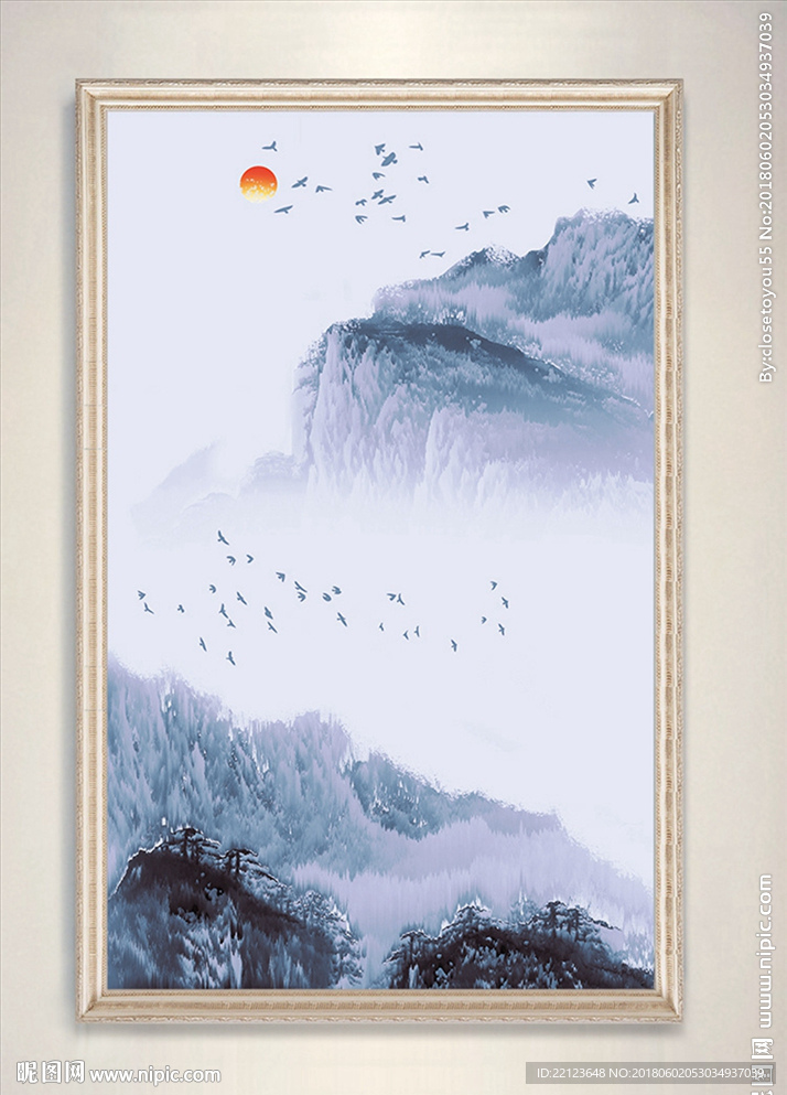 新中式水墨意境抽象装饰画
