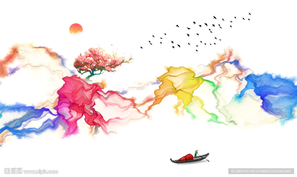 水墨山水画