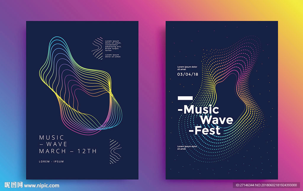 音乐抽象海报封面设计