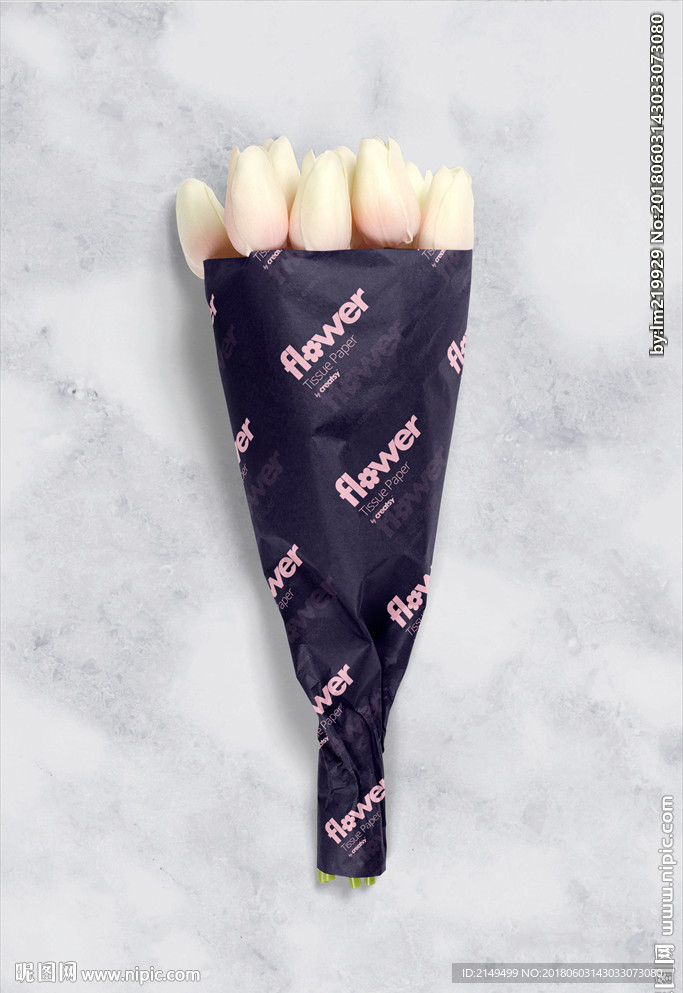 鲜花捧花logo包装样机