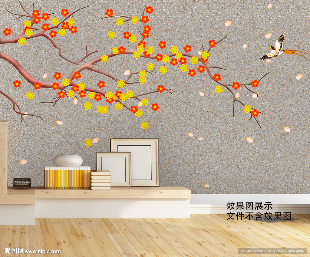 手绘花鸟