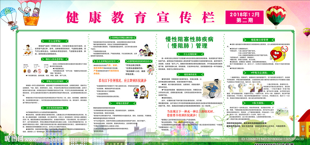 肺疾病 健康教育宣传栏