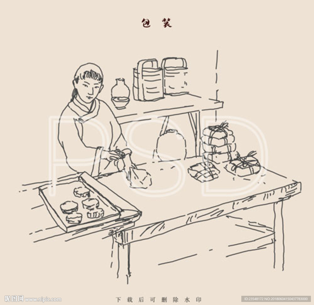 传统月饼制作流程 包装 封装