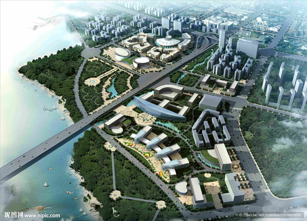 城市规划海景图