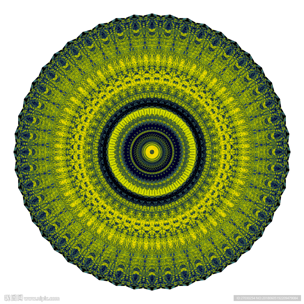 万花筒 圆画 色彩 抽象 绿色