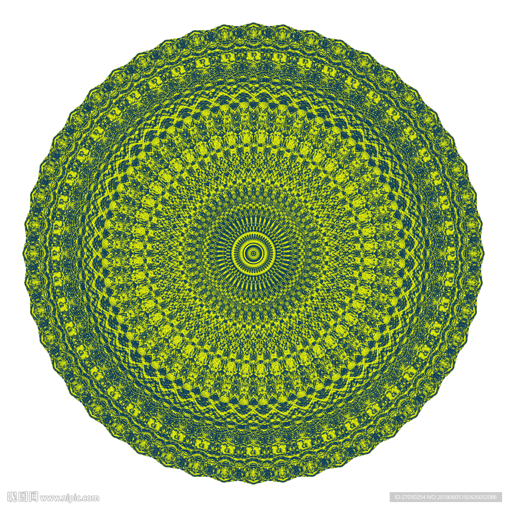 万花筒 圆画 色彩 抽象 绿色