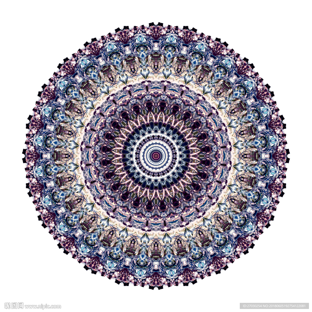 万花筒 圆画 色彩 抽象 古典