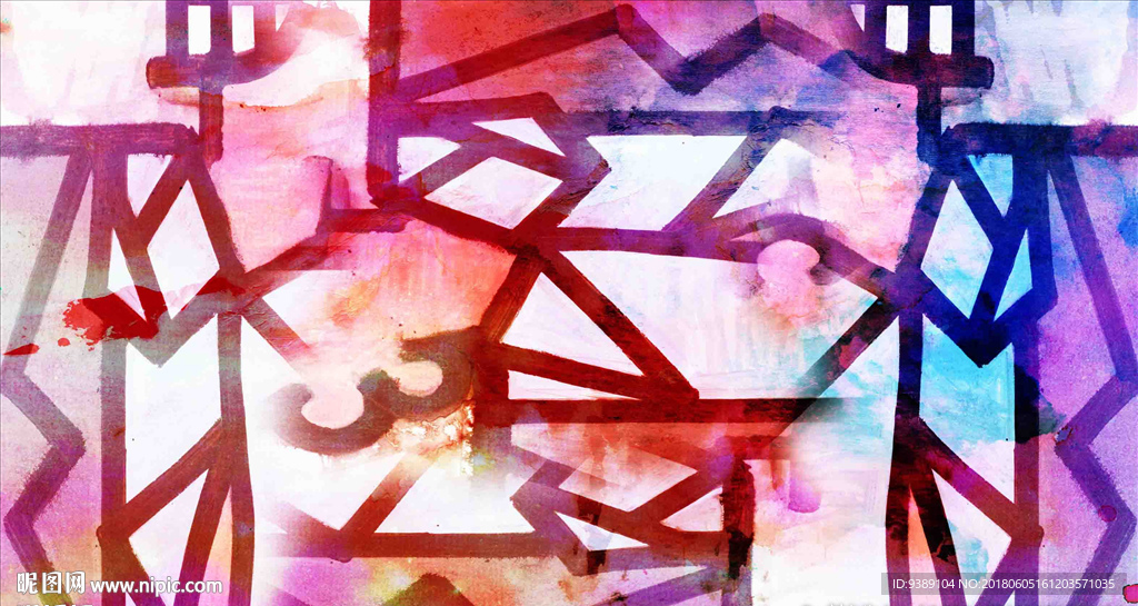 几何油画